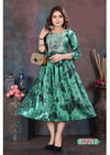 Jlf Aarna V1 Embroidery Rayon Anarkali Long Kurtis Catalog
